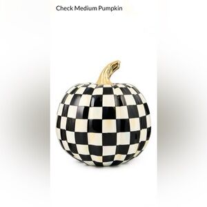 Like New! Mackenzie-Childs Medium-Courtly Check Pumpkin